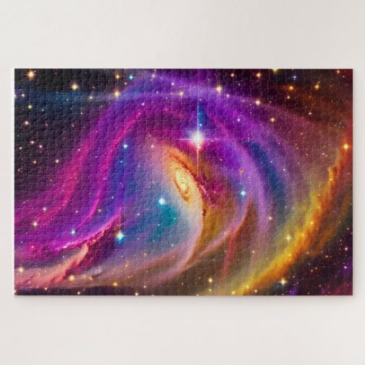 Kosmische Wervelende Indigo Gebeurtenis in het Uni Legpuzzel (Horizontaal)