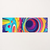 Kosmische Werveling in een Levendige Reis Yogamat (Achterkant (horizontaal))