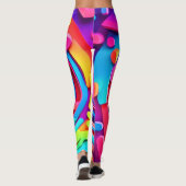 Kosmische Wervelwind: Een Neon Odyssee Leggings (Achterkant)