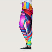 Kosmische Wervelwind: Een Neon Odyssee Leggings (Links)