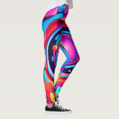 Kosmische Wervelwind: Een Neon Odyssee Leggings (Rechts)