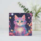 Kosmische Whiskers- Kat Schilderen (Staand voorkant)