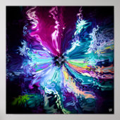 Kosmische wind van kleuren - patronen pareidolia poster (Voorkant)