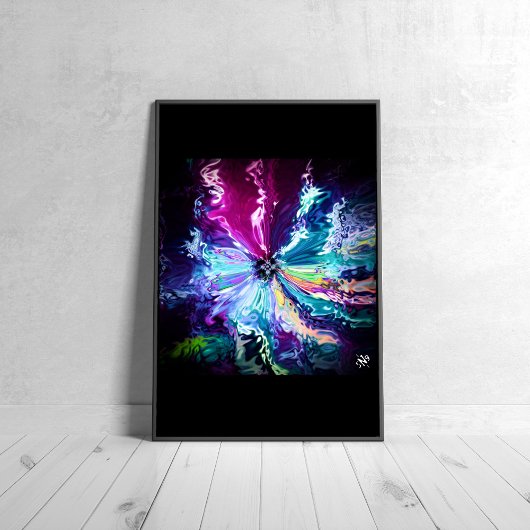 Kosmische wind van kleuren - patronen pareidolia poster