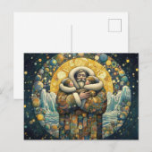 Kosmische winterwarmte briefkaart (Voorkant / Achterkant)