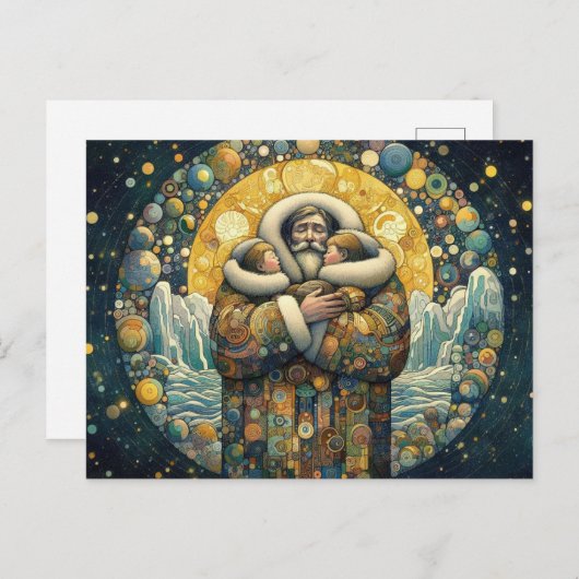 Kosmische winterwarmte briefkaart (Voorkant / Achterkant)