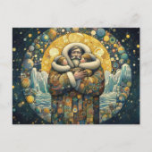 Kosmische winterwarmte briefkaart (Voorkant)