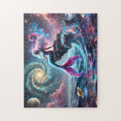 Kosmische Zeemeermin Fantasie Hemels Legpuzzel (Verticaal)