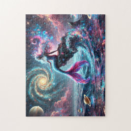 Kosmische Zeemeermin Fantasie Hemels Legpuzzel