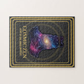 Kosmische Zen Wolf – Mediterende Galaxy Spirit Die Legpuzzel (Horizontaal)