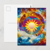 Kosmische Zon Briefkaart (Voorkant / Achterkant)