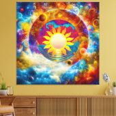 Kosmische Zon Canvas Afdruk (Insitu (Woonkamer))