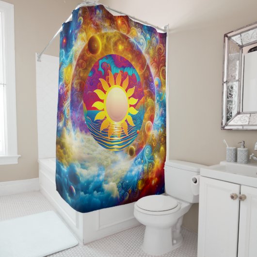 kosmische zon douchegordijn (In situ)