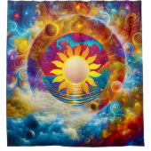 kosmische zon douchegordijn (Voorkant)
