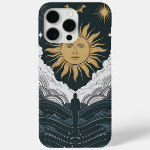 Kosmische zon en maan met mystieke reis Illustra iPhone 15 Pro Max Hoesje
