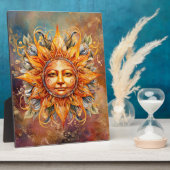 Kosmische Zon Gezicht Digitale Kunst Tafelblad Fotoplaat (Zijkant)