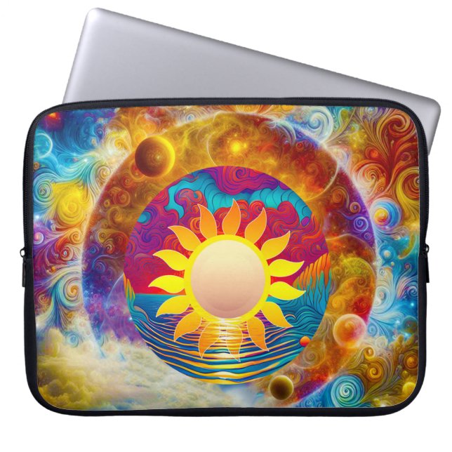 kosmische zon laptop sleeve (Voorkant)