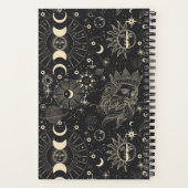 Kosmische  Zon Maan Sterren Kosmologie Notitieboek (Achterkant)