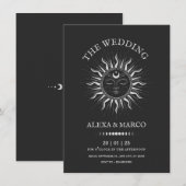 Kosmische zon tarot mystieke bruiloft kaart (Voorkant / Achterkant)