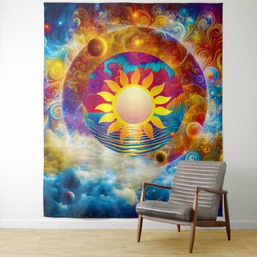Kosmische Zon Wandkleed (In situ)