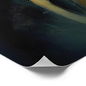 Kosmische Zonnebloem AI Fantasie Digitale Kunst Pr Poster (Hoek)