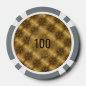 Kosmische Zonnebloem - AI Fantasie Digitale Kunstp Poker Chips (Achterkant)