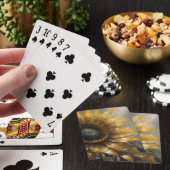Kosmische Zonnebloem - AI Fantasie Digitale Kunstp Pokerkaarten (Insitu)