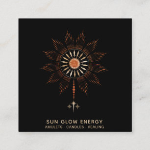 *~* Kosmische zonnestralen Energiegloed Stars Vierkante Visitekaartje
