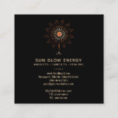 *~* Kosmische zonnestralen Energiegloed Stars Vierkante Visitekaartje (Achterkant)