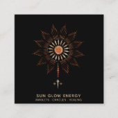 *~* Kosmische zonnestralen Energiegloed Stars Vierkante Visitekaartje (Voorkant)