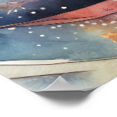 Kosmische Zwarte Kat Kunst Hemelse Kat Magie Geest Poster (Hoek)