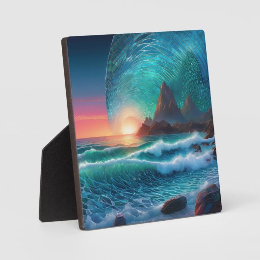 Kosmische zwellingen zeegezicht fotoplaat (Voorkant)