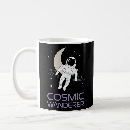 kosmische zwerver koffiemok (Links)
