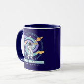 Kosmische Zwervers Ruimtevaarder Telescoop Mok (Voorkant links)