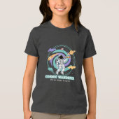Kosmische Zwervers Ruimtevaarder Telescoop Tri-Blend Shirt (Voorkant)