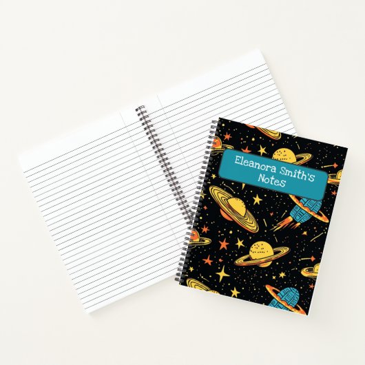 Kosmisches Abenteuer I Handgezeichneter Raum is no Notitieboek (Binnen)