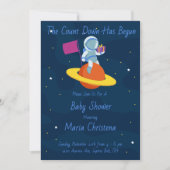 Kosmisches aftel Baby Shower Kaart (Voorkant)