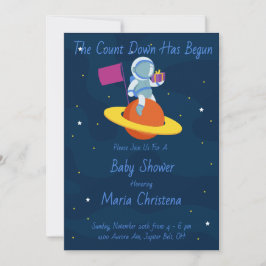 Kosmisches aftel Baby Shower Kaart