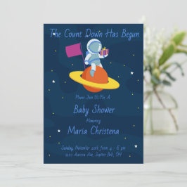 Kosmisches aftel Baby Shower Kaart