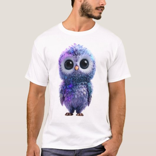 Kosmisches Nevelstelsel Uil Mannen T-shirt (Voorkant)