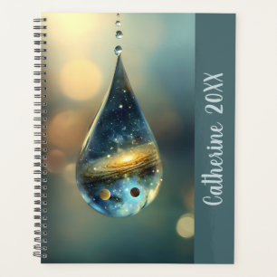 Kosmiske Ruimte Elegante Vrouwelijke Botanische Na Planner