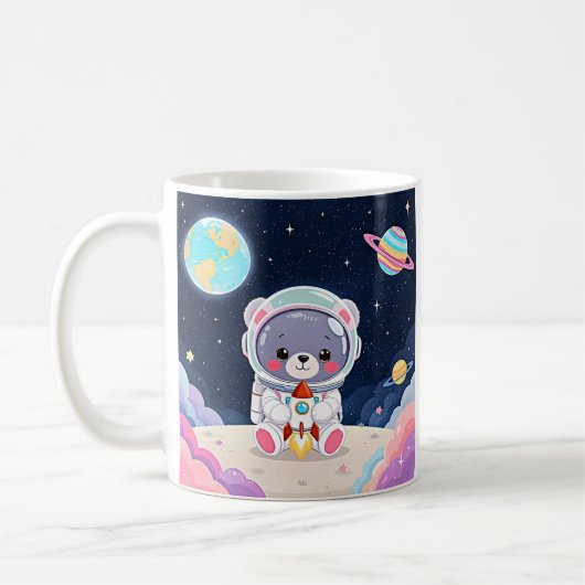 Kosmonaut Beer Knuffel Cosmic Cuddle Koffiemok (Links)
