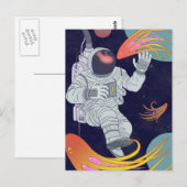 Kosmonaut Briefkaart (Voorkant / Achterkant)
