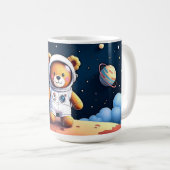 Kosmonaut Knuffel Beer Koffiemok (Voorkant rechts)