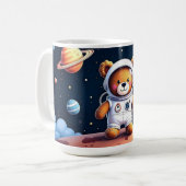 Kosmonaut Knuffel Beer Koffiemok (Voorkant links)