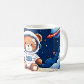 Kosmonaut Knuffelbeer Dromen Koffiemok (Voorkant rechts)