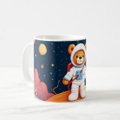 Kosmonaut Teddy Glowscape Koffiemok (Voorkant links)