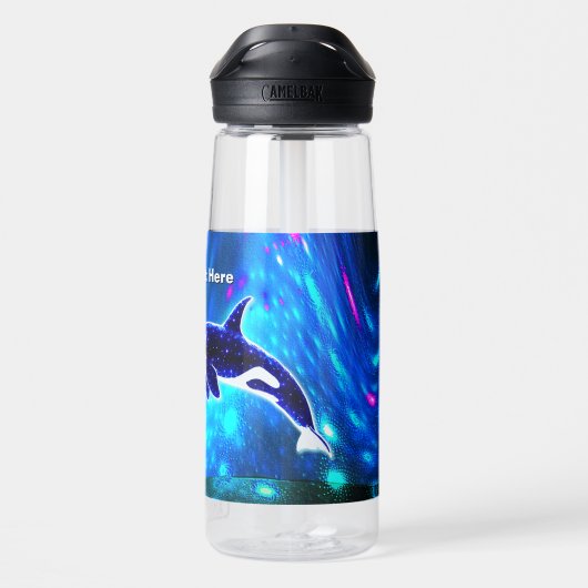 Kosmonautische Orka Waterfles (Achterkant)