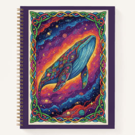 Kosmonische Leviathan Wal Zentangle Sterrenstelsel Notitieboek