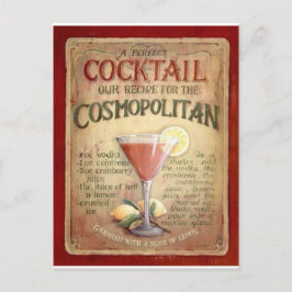 kosmopolitische cocktailrecept briefkaart